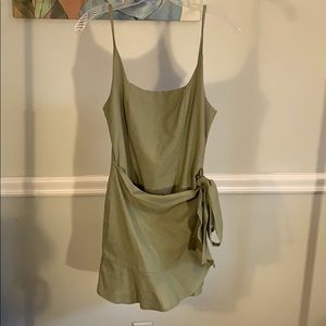 green Princess Polly wrap dress